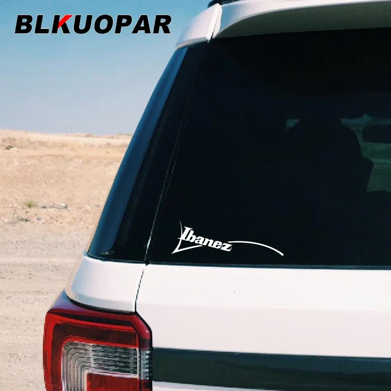 BLKUOPAR Ibanez Logo Car Stickers Personality Waterproof Decal Windows Trunk Helmet Die Cut Fuel Tank Cap RV VAN Surfboard Lable