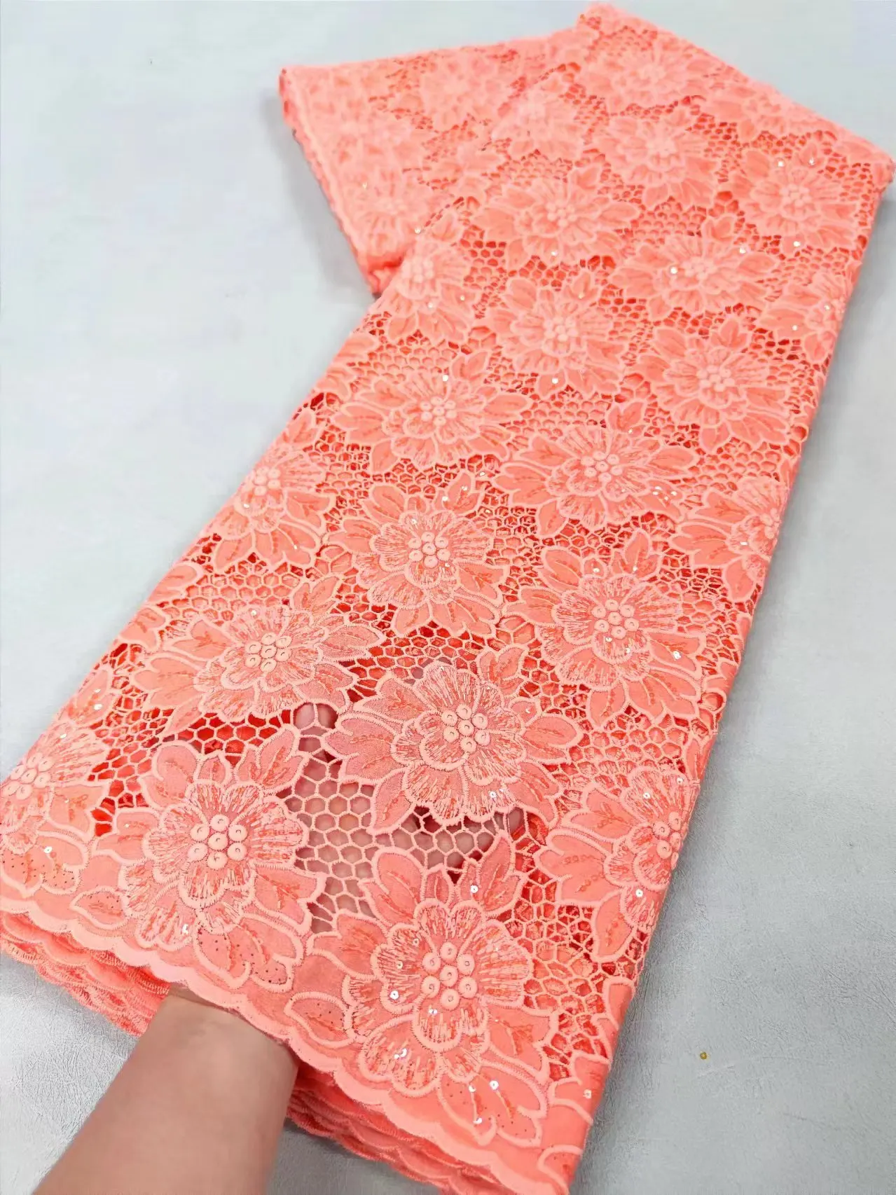 

New Arrival Swiss Voile Lace in Switzerland Swiss Cotton Bride Material Fabric African Lace Fabric with Stones XL017