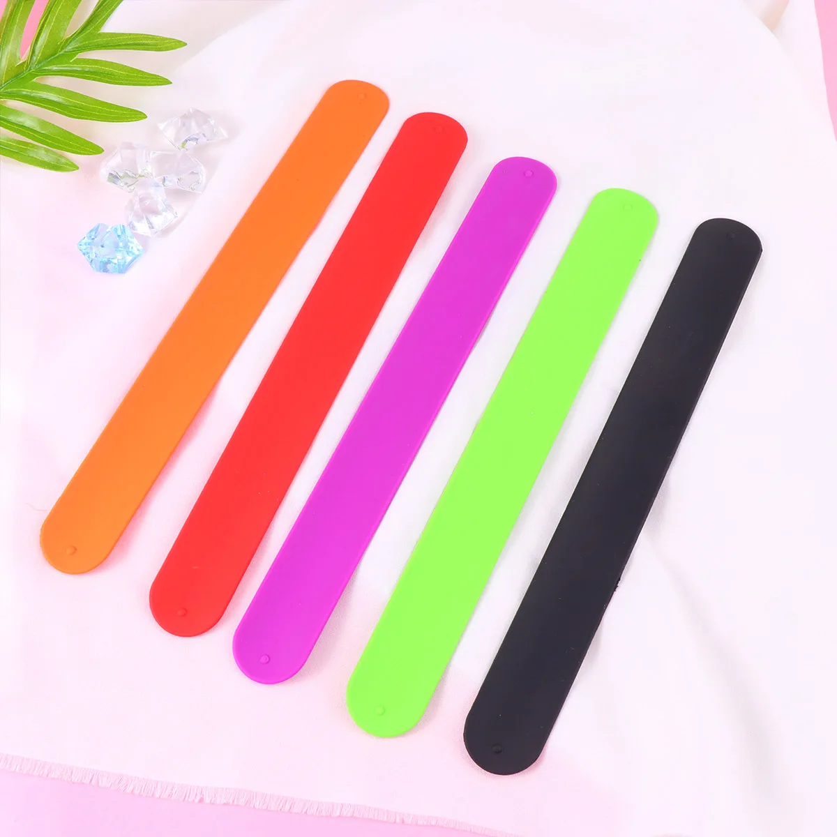 10 قطعة أساور صفعة سيليكون قسط للبنين بنات أساور مرنة هدايا الحفلات بيناتا الحشو لعبة المكافآت #6