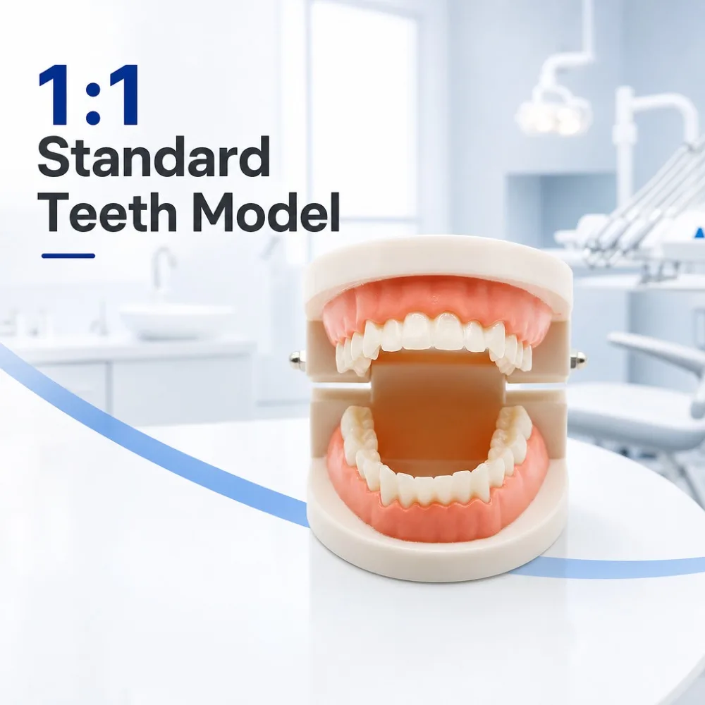 1:1 Standard Dental Teeth Model, Life‑Size Demonstration Model for Dental Teaching, Patient Communication, Dentist Study Display