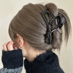 Vintage Heart Shape Plastic Hair Claw For Women Back Hair Holder Headband Elegant Hairs Clips Hairpin Fashion Hair Accessories