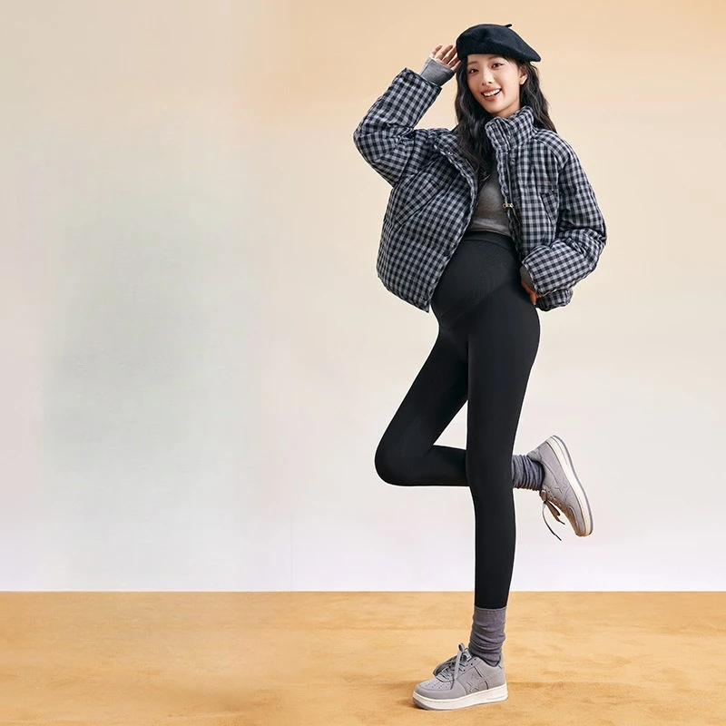 Leggings, high-elastic belly support yoga pants, high-waisted belly support non-constricting shark pants