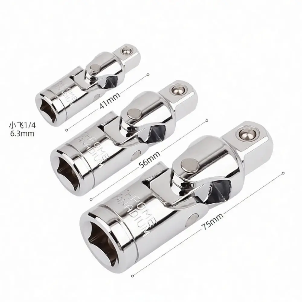 Impact Socket Swivel Joint Adapter For Power Wrench Air Tool Connector 360 Degree Rotating Chrome Molybdenum Steel