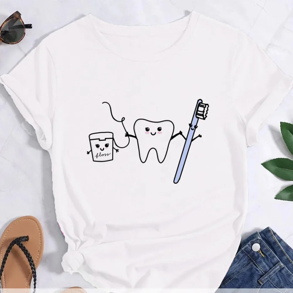 

Men's T-Shirt for Men Fashion Teeth Printed T Shirt Short-sleeved Streetwear Dentist Summer Casual Men's Tshirts Tops Oversized