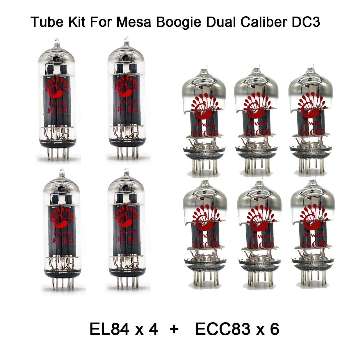 

Valve Tube Kit For Mesa Boogie Dual Caliber DC3 Guitar Amplifier Tube PSVANE 4PCS EL84 6PCS ECC83 Power Tube Audio AMP Cabinet