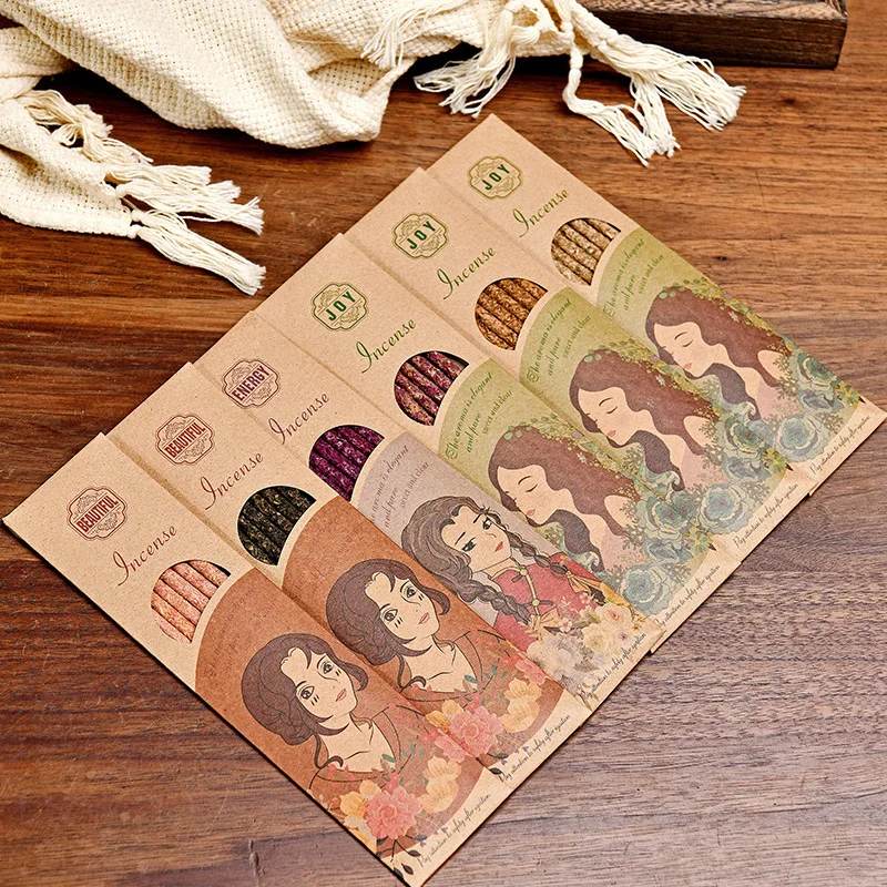 Y 6 Sticks Natural Handmade Incense Sticks Sandalwood Cedar Sage Rose Osmanthus Aromatherapy Line Incense Home Aromatherapy