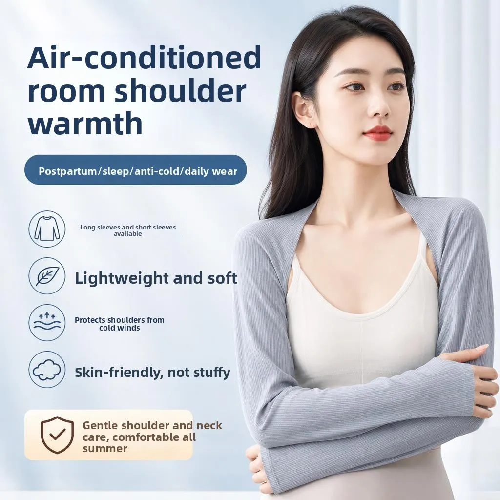 evening-sleep-air-conditioned-room-shoulder-protector-arm-sleeve-knitted-loose-winter-proof-women's-special-casual-shoulder
