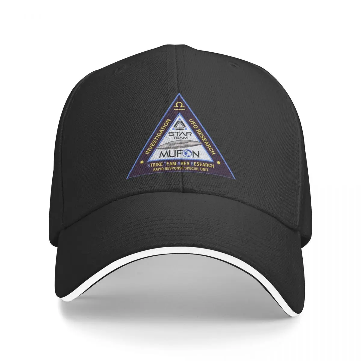 

MUFON (Mutual UFO Network) Triangular Star Team Patch Artwork Baseball Cap Sunhat Sunscreen Men's Hats Women's