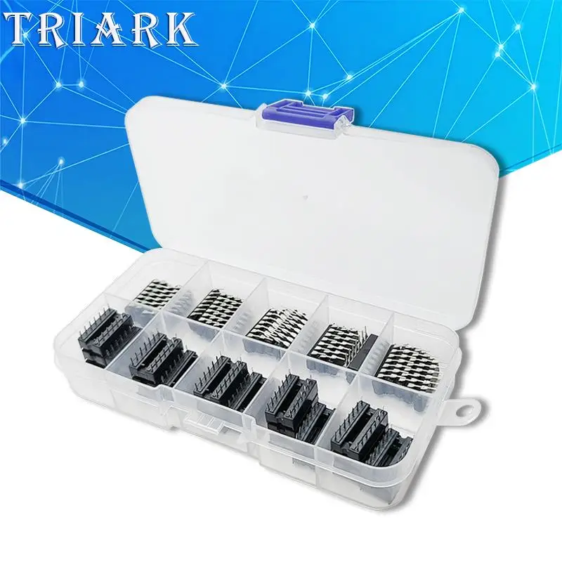 25 قطعة/المجموعة 74LS00 74LS02 74LS04 74LS08 74LS32 مع مقبس IC DIP-14 الدوائر المتكاملة DIP IC مجموعة صندوق عدة