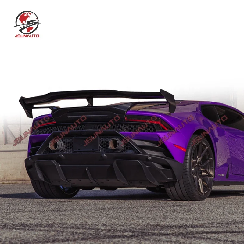 

High Quality VOR Style Carbon Car Rear Spoiler Part Kit for Huracan EVO LP610 Facelift Racing GT Rear Wing Diffuser