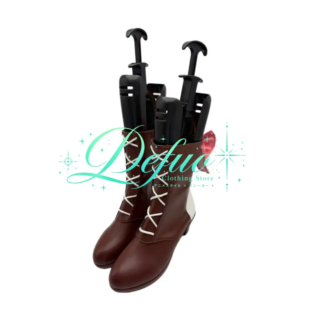 Game Genshin Impact Kamisato Ayaka Role Playing Shoes Custom Leather Boots Halloween Party Props Women's Shoes