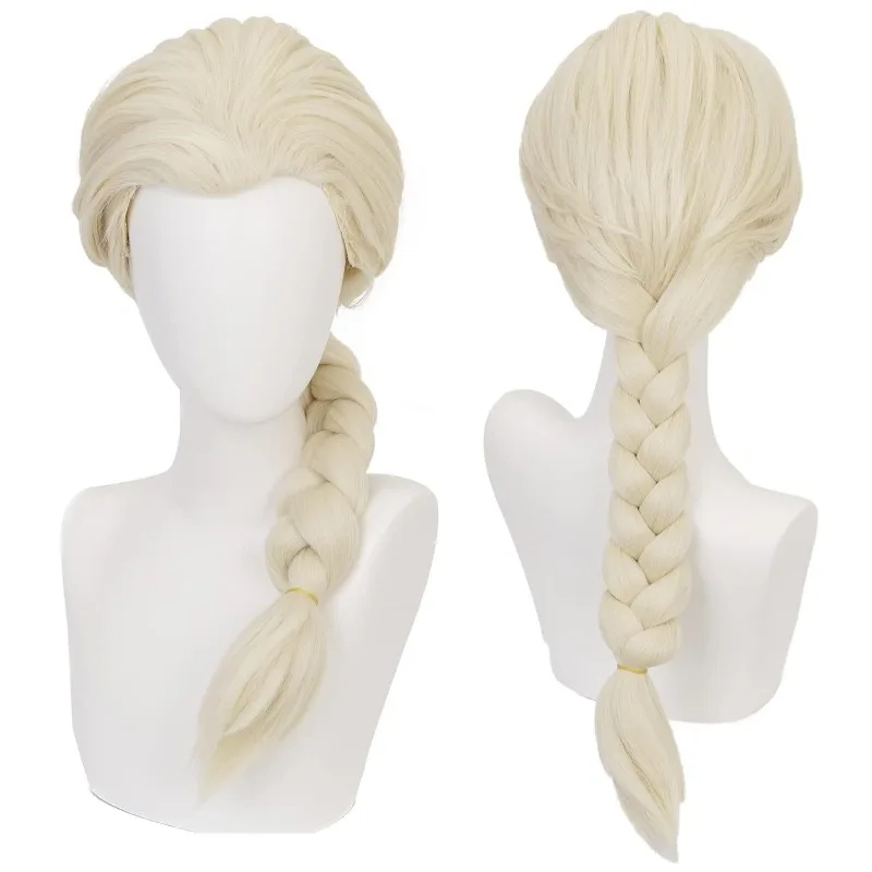 Princess Aisa anna Headdress Bangs Fried Dough Twists Braid Animation Cosplay Wig Halloween Costume Wig