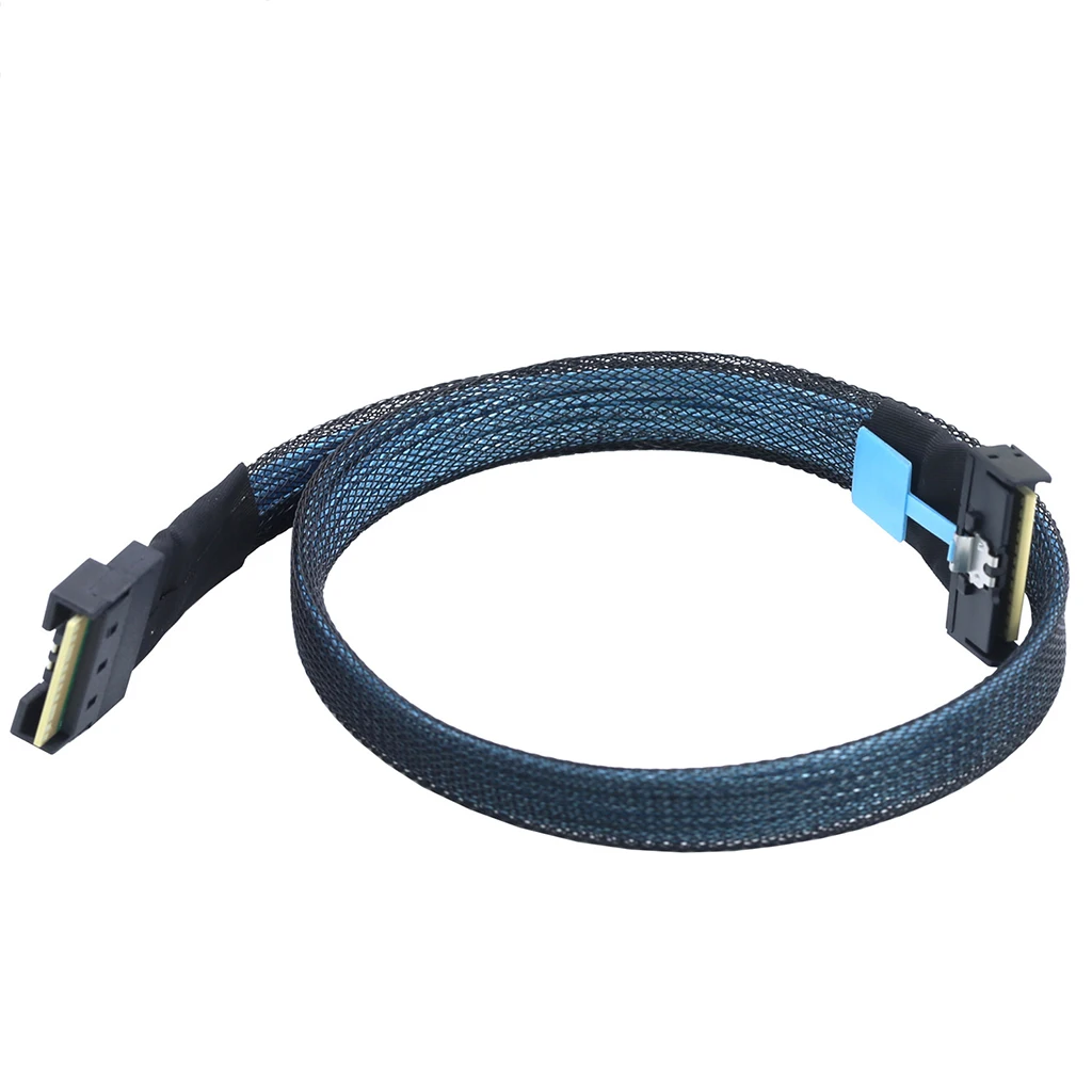 كابل محول مضاد للتحطيم PCIe MCIO 5.0 8I إلى Slimline SAS 4.0 SFF-8654 8i 74P PCI-E