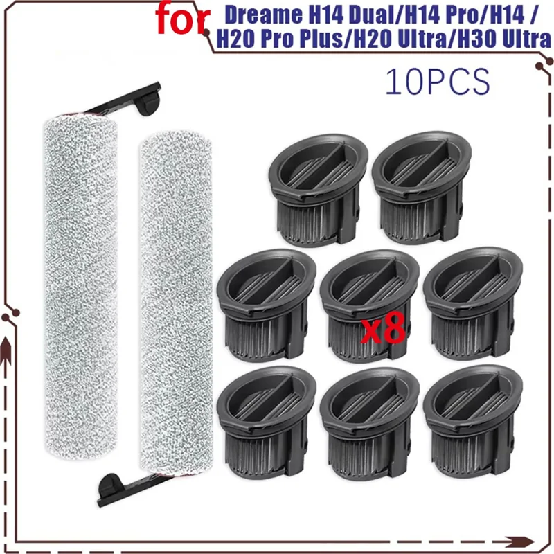 

A66T-For Dreame H14 Dual / H14 Pro / H14 / H20 Pro Plus / H20 Ultra / H30 Ultra Vacuum Parts Main Roller Brush Filter