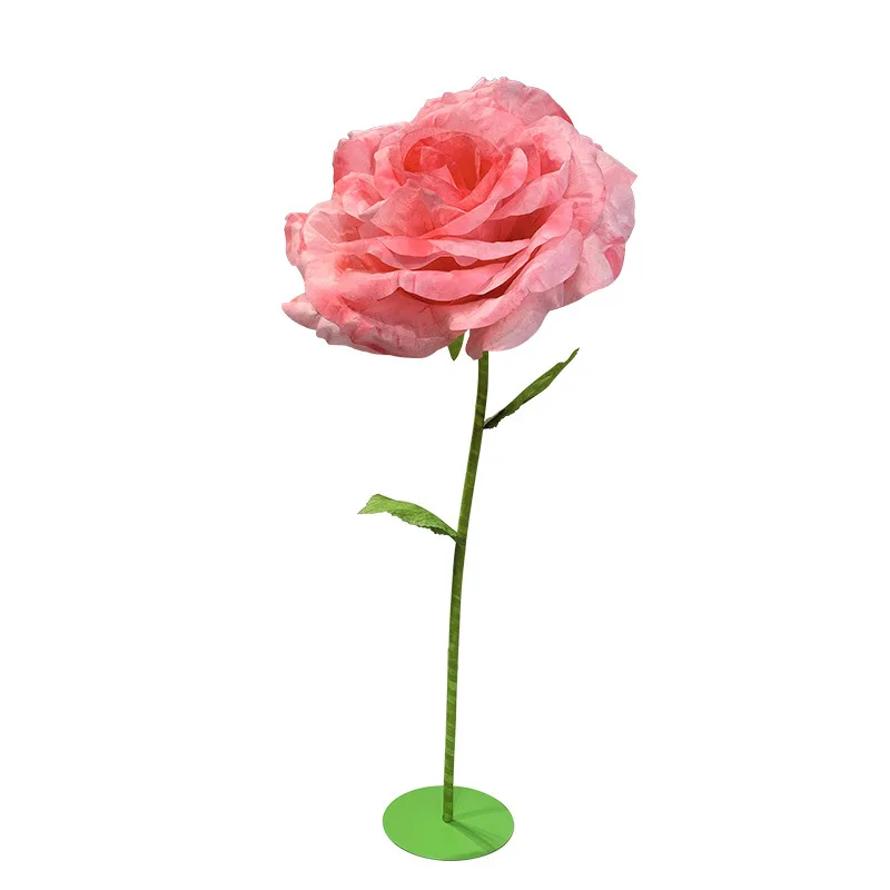 

Huge simulation handmade rose wedding props Giant paper art shopping mall window beautiful decoration Valentine's Day layout