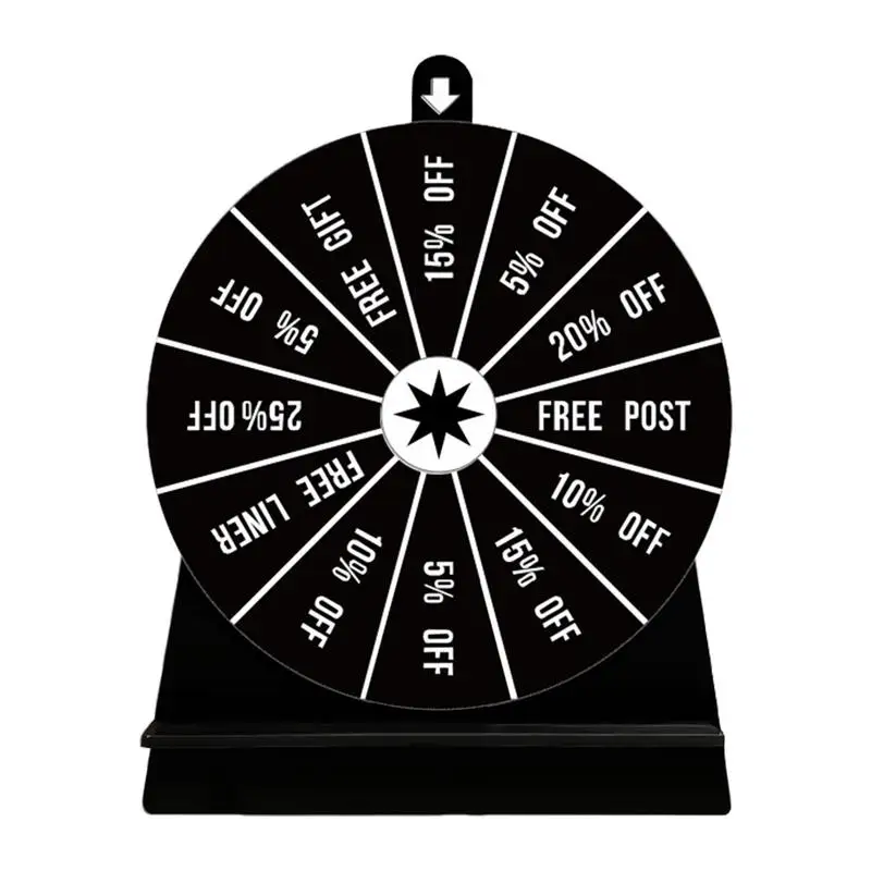 Rotating Wheel Drinking Game for Adults with Base Stand Roulette Wheel Fortune Wheel for Club Restaurant Classroom Party Shops