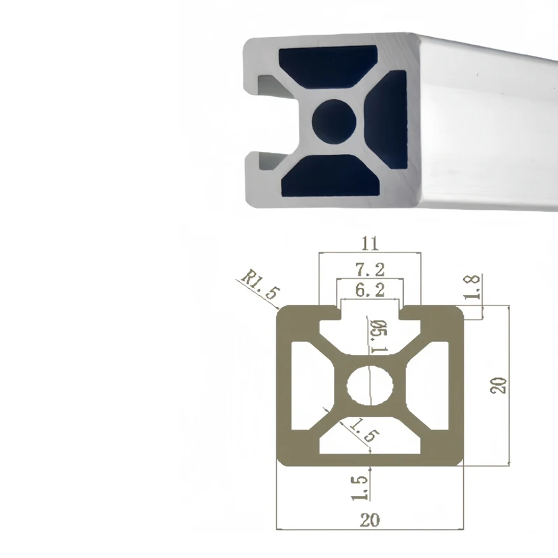 1PC 2PCS 2020N1 2020N2 2020N3 T-slot Aluminum Profile 100 150 200 300 400 To 550 mm Linear Rail Extrusion CNC 3D Printer Parts