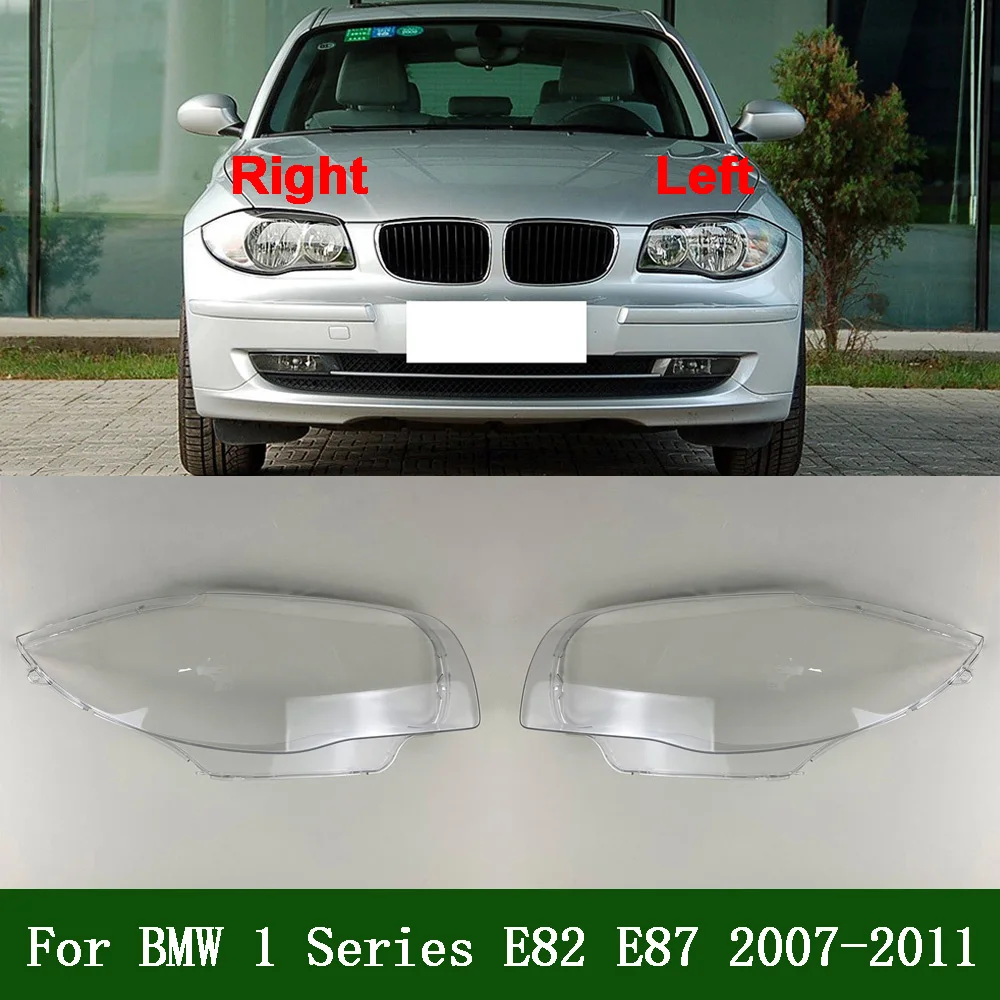 Transparent Headlight Cover Headlamp Shell Clear Lens Plexiglass Replace Original Lampshade For BMW 2007-2011 1 Series E82 E87