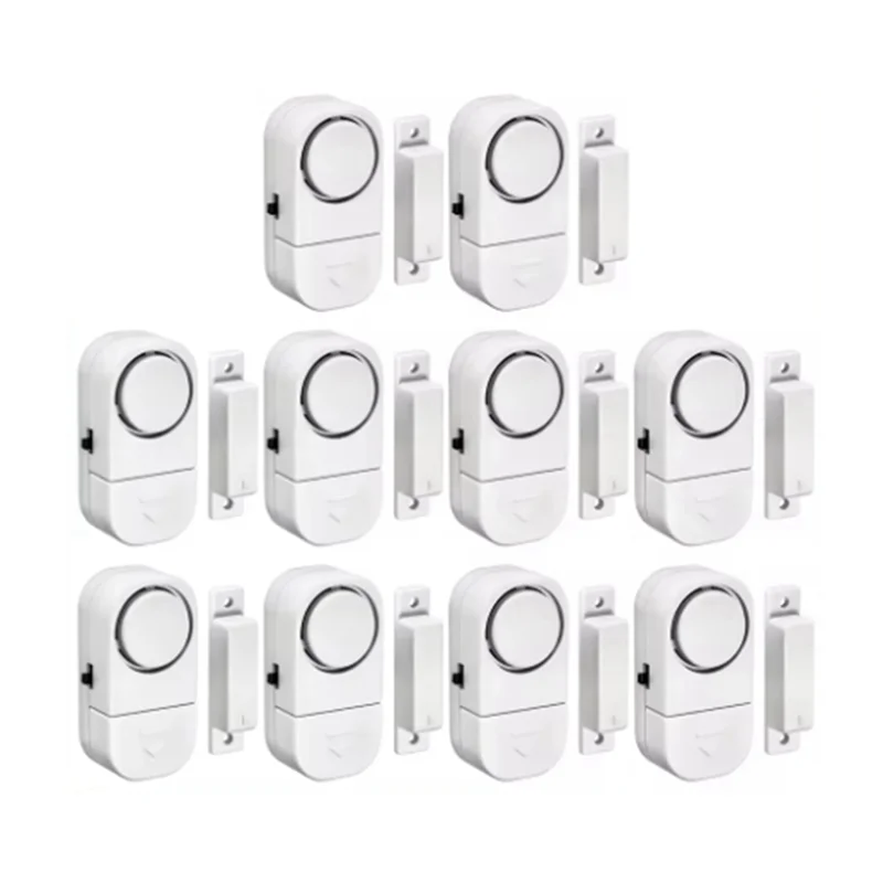 N82R 90Db Wireless Security Alarm Door Window Sensor Independent Opening Magnetic Door Sensor Enhanced Home Safety 10Pcs