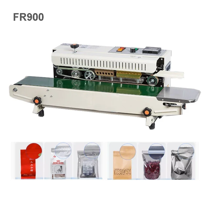 FR-900 Automatic Horizontal Plastic Film Bags Heat Sealing Machine Continuous Band Sealer