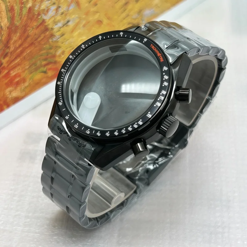 39.7mm Speedmaster Watch Case 20mm Strap Fit VK63 VK64 Movement 32.5mm Dial Watch Hands Gold/Rose Gold/Black/Watch Repair Parts image 3