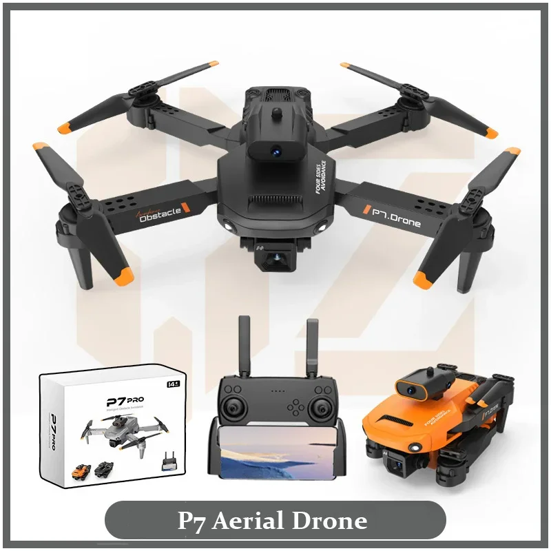 P7 4K Dual Camera RC Drone Headless Mode Mini Drone with Obstacle Avoidance for Beginners 2.4G FPV 100m Radio Control