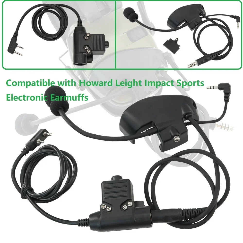 

External Mic Kit for Howard Leight Impact Sport Electronic Shooting Earmuff Hearing Protection Tactical Airsoft Shooting Headset