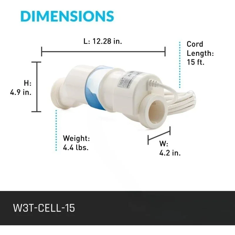 Best seller W3T-CELL-15 TurboCell Salt Chlorination Cell for In-Ground Swimming Pools up to 40,000 Gallons new