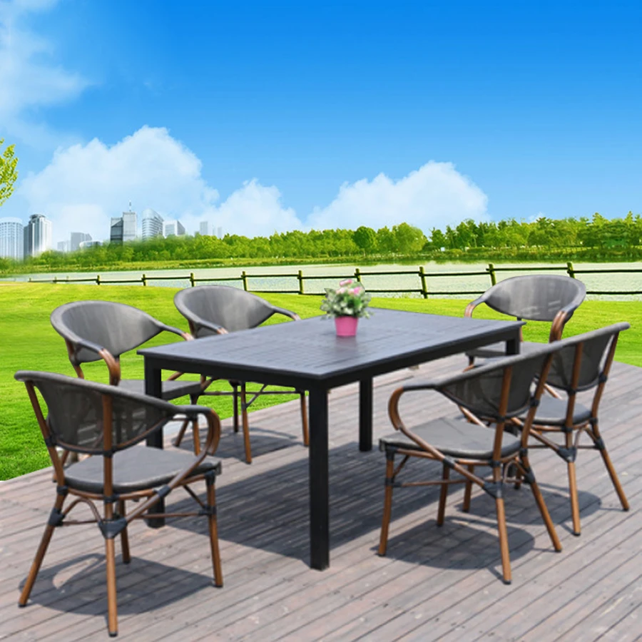 Pool Outdoor Furniture Set Backyard Rattan Modern Outdoor Furniture Sets Sectional Back Yard Patio Dining Mueble Jardin Chairs