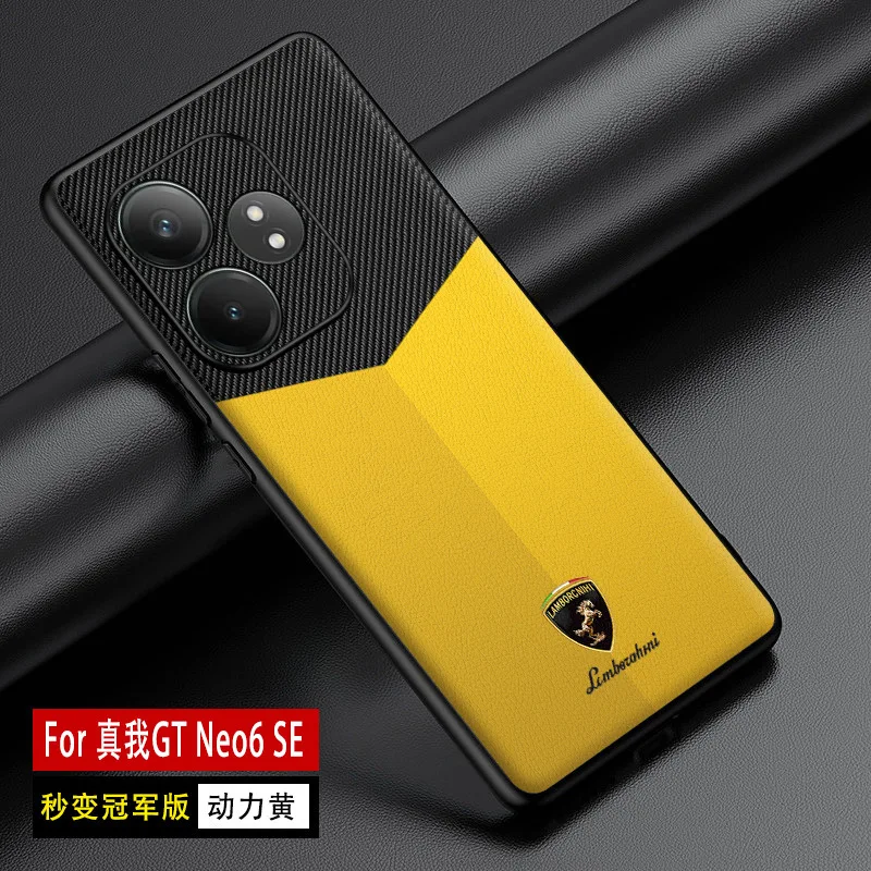 Case For Realme GT6 GT Neo6 SE 6T New Fashion Champion Soft Leather Grain Protection Cover For Realme GT6  Shockproof Bumper