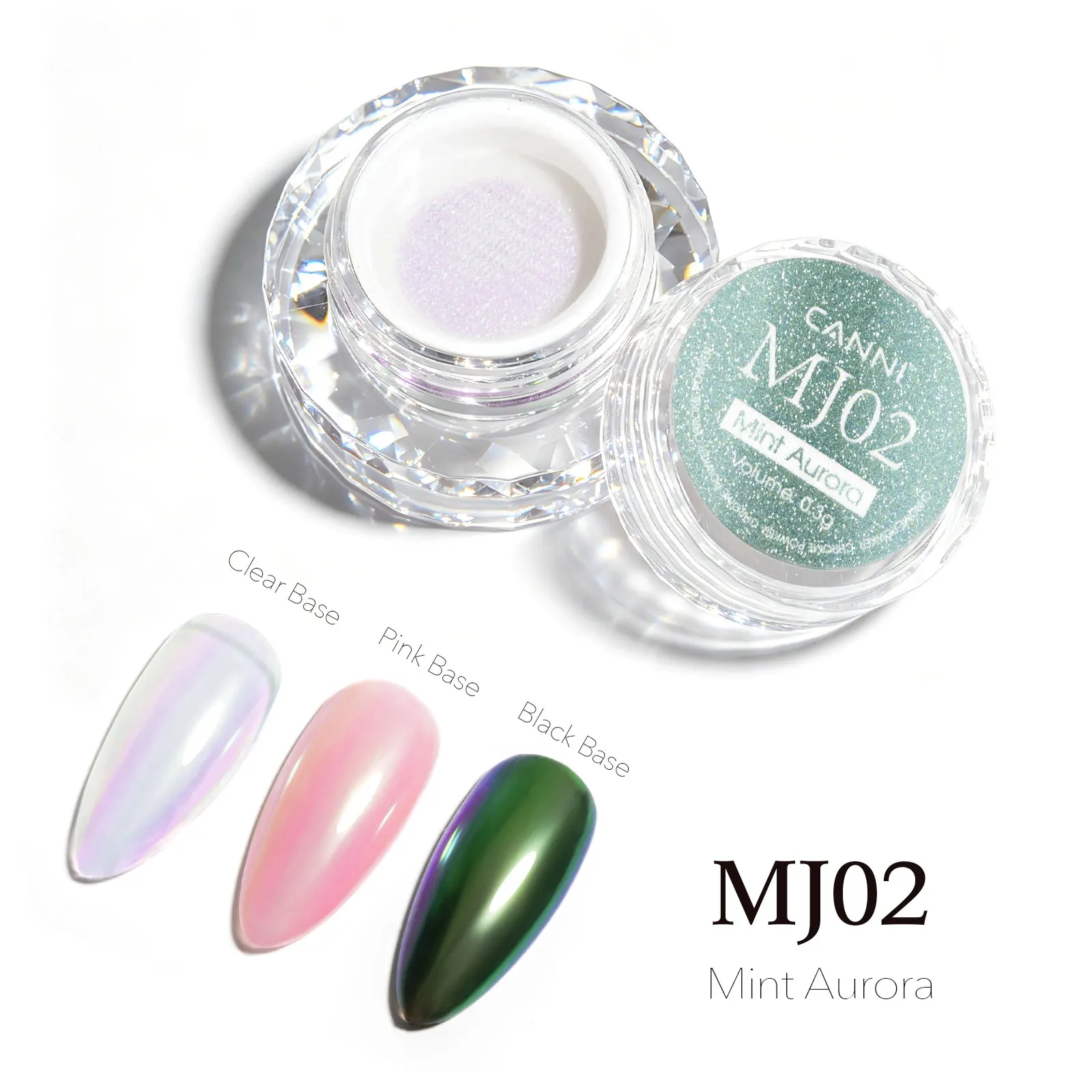 CANNI Top Coat für Chrompuder 9ml Einfach Aufzutragen mit Stärkerem Spiegeleffekt Metallischer Spiegelpigment für Gel-Nagelkunst Salon