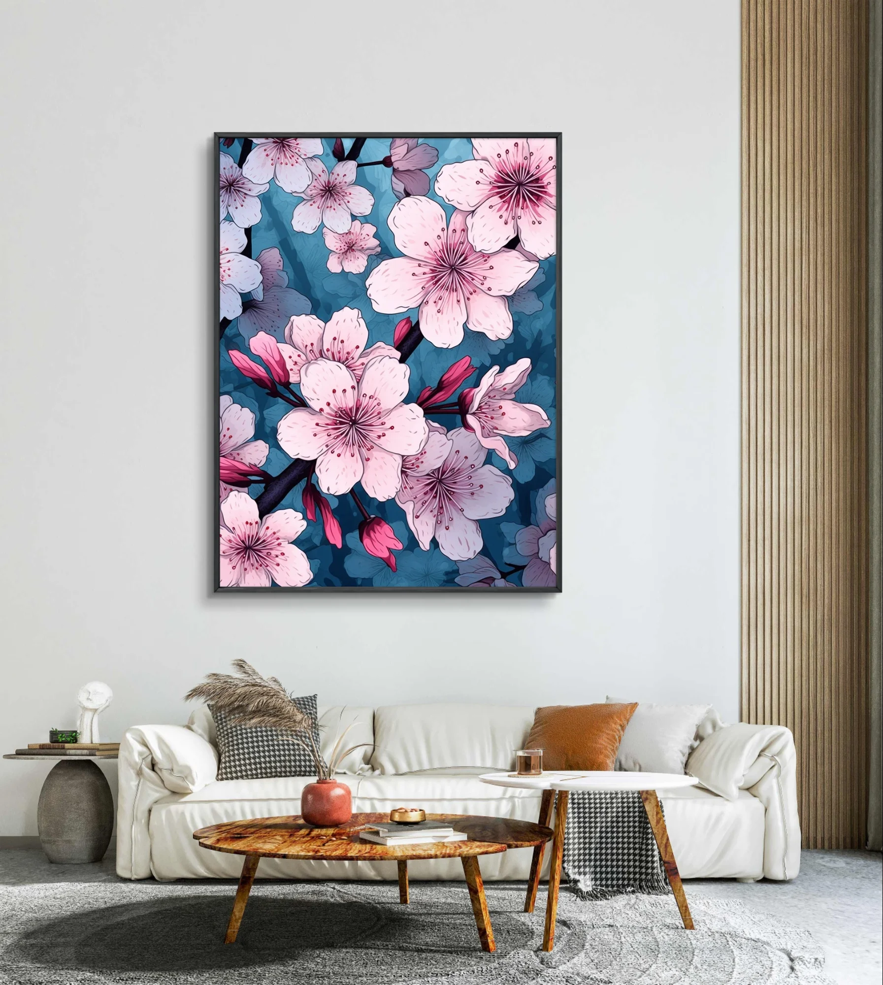 Cherry Blossoms 5D Diamond Painting Kit Flowers Landscape Diy Diamond Embroidery Cross Stitch Home Wall Art Decor Handmade Gift