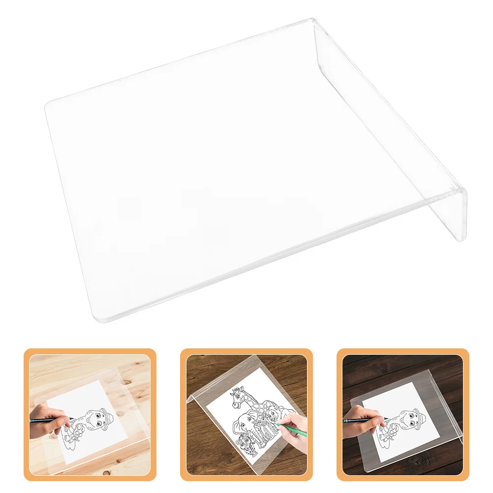 

Acrylic Transparent Painting Board Stand Inclined Surface for Artists Portable Drawing Board Support Home Studio Use Clear Desk