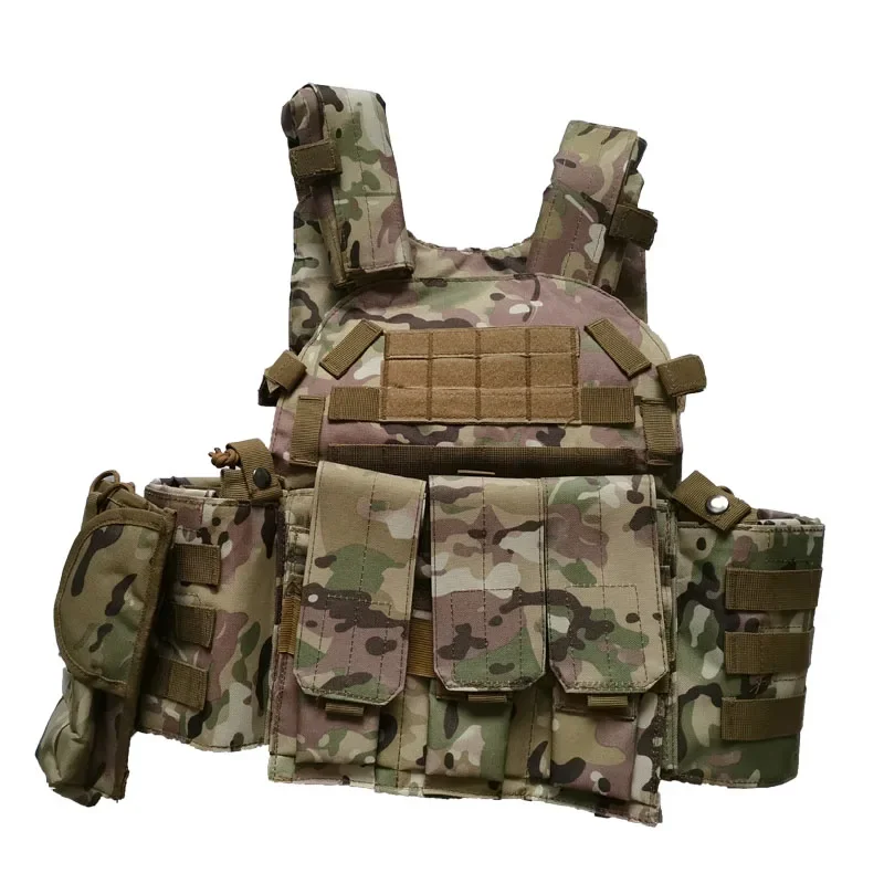 

Тактический жилет Kaevixdio из нейлона с системой Molle, бронежилет для охоты, Airsoft 6094, снаряжение для боя, камуфляж Multicam, аксессуары для жилетов и подсумков