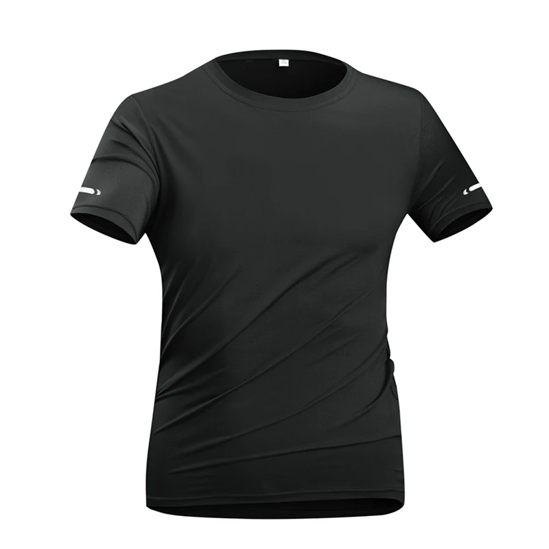 AliExpress NONE Men's Summer Ice Silk Sports Short Sleeves Outdoor Quick-Drying Breathable Cool T-Shirt Men Cycling Fitness Round Neck T-Shirt