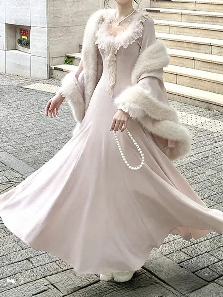 Warme gebreide jas en priem tweedelige set voor dames Winter Faion Afslanken Ensemble Zachte Sle Geschikt voor feesten en data