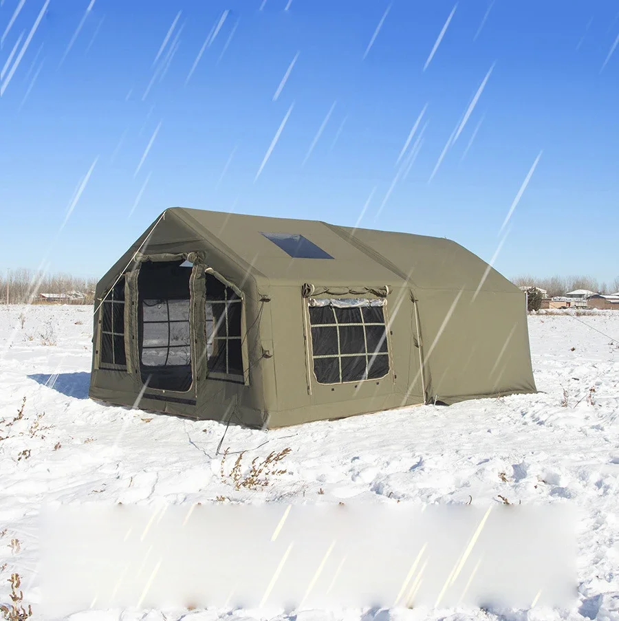 Custom Professional Large Inflatable Folding Outdoor Survival Canvas Emergency Rescue Tents