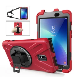 Rugged Case For Samsung Galaxy Tab Active 2 2017 8.0 inch SM-T390 SM-T395 SM-T397 360 Rotating Stand Armor Cover With Pen Slot