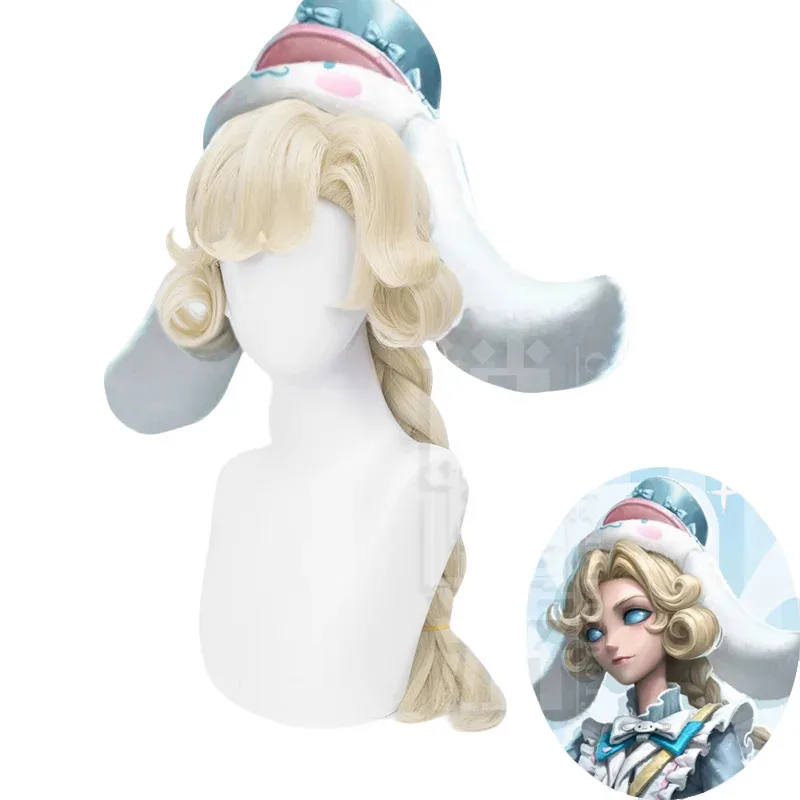 

Аниме Джозеф с большими ушами собаками, парик для косплея, 60 см, специальный цвет, термостойкие синтетические волосы, парики для косплея на Хэллоуин + шапочка для парика