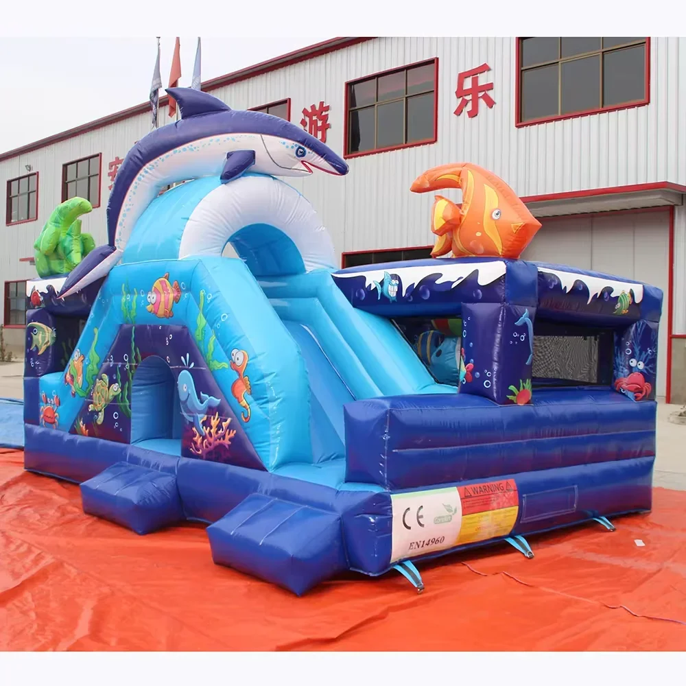 outdoor large adult size commercial inflatable water slide with swimming pool kid backyard used PVC giant huge slip for sale