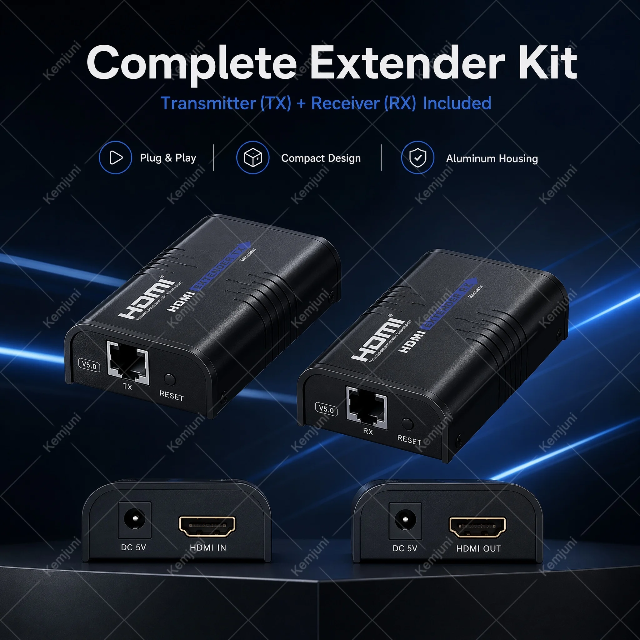 120M HDMI Over IP Extender LKV373A V5.0 RJ45 Ethernet Transmitter Receiver One to Many Splitter Cat5e Cat6 Cable 1080P ESD