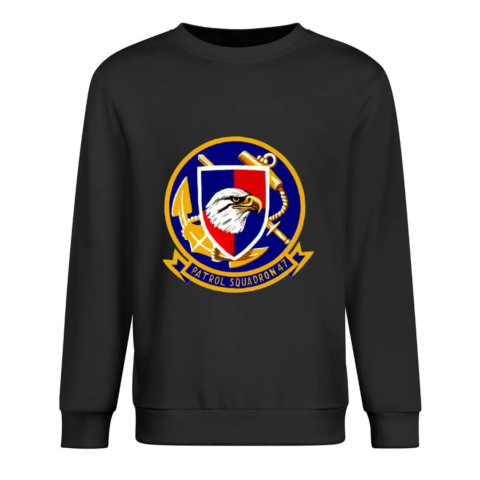 VP-47, jersey con escudo de espadas doradas, suéter de invierno para hombre, ropa de estilo coreano de otoño, sudadera para hombre