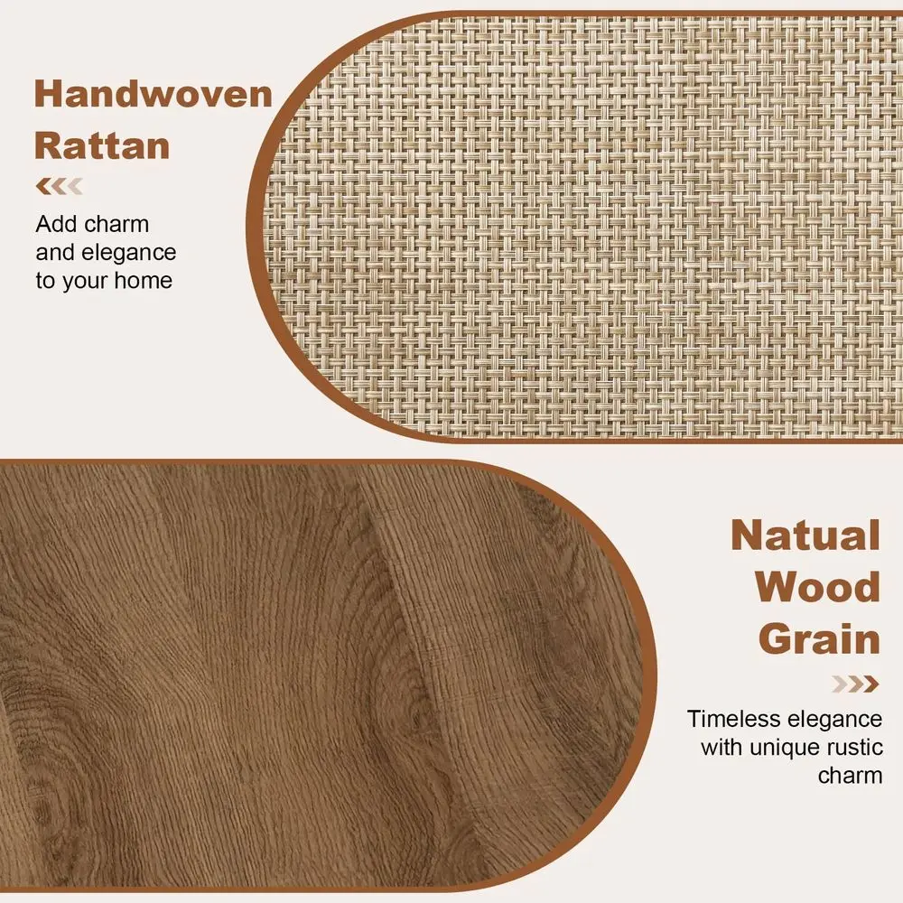 Rattan Corner Storage Cabinet 5