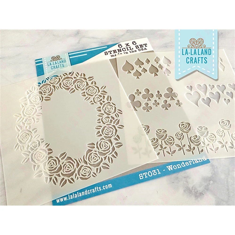 

Wonderland Stencil Set New Diy Craft Card Mold Layering Stencils Painting Scrapbook Coloring Embossing Album Decorative Template