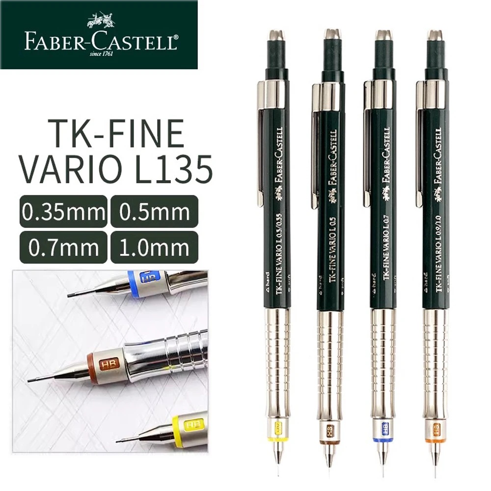 

Faber-Castell Professional Drawing Mechanical Pencil Design Drafting Automatic Pencil Break-proof Lead 0.3/0.5/0.7/0.9mm Art