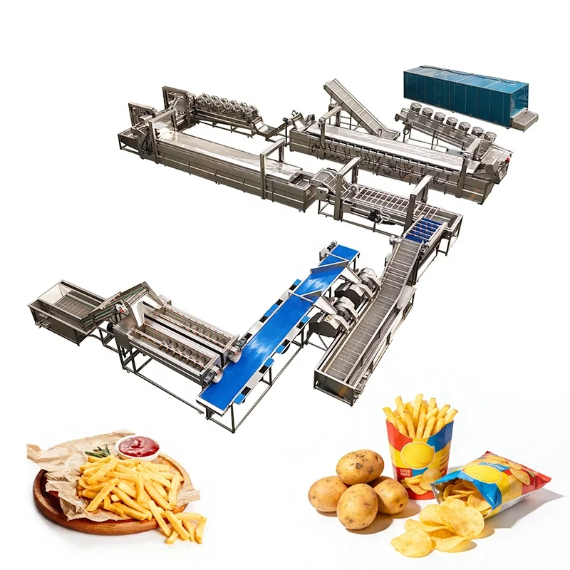 High Yield Small Scale French Fries Line Automatic Chips Making Machine Durable System Custom