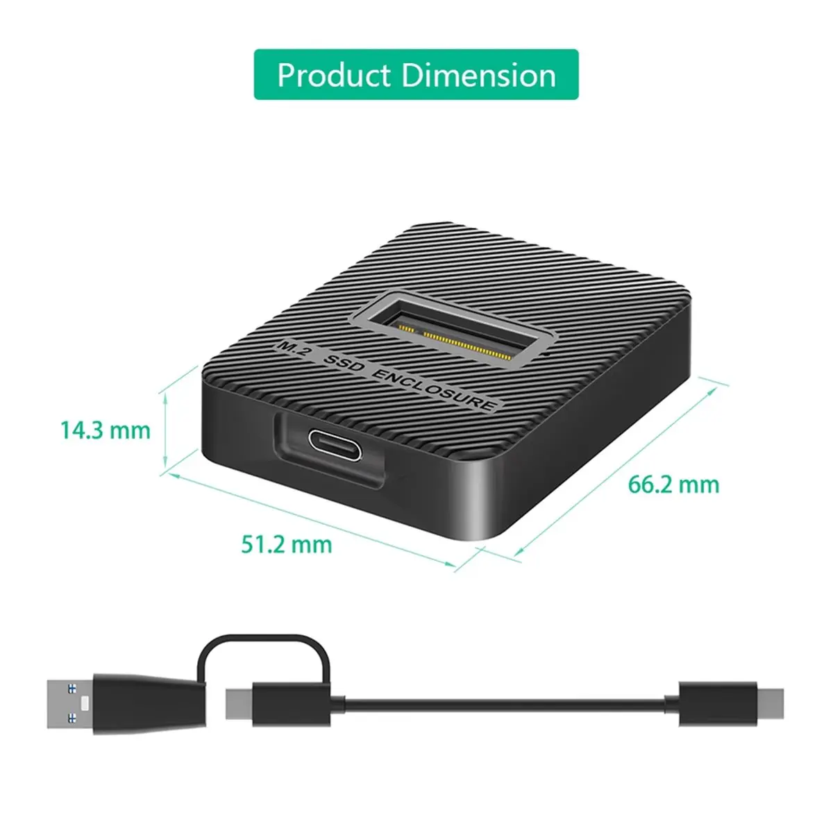 【POPULAR PICK】-10Gbps M.2 SSD Enclosure, RTL9210C Dual Protocol NVMe & SATA M.2 SSD Reader, USB 3.2 Gen2 Type-C External M2 SSD