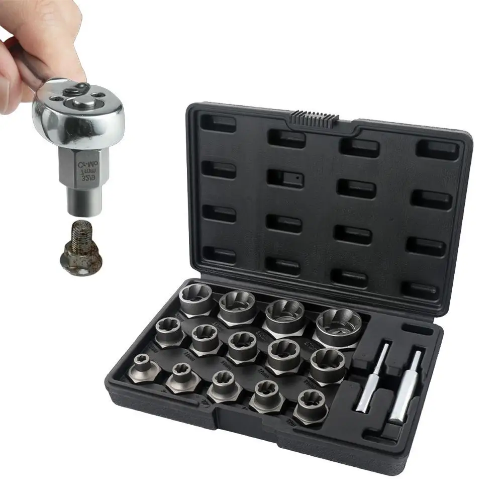 

33pcs Nut Extractor Socket Set External Socket Insert Nut Versatility Combination Sockets Set With Storage Case