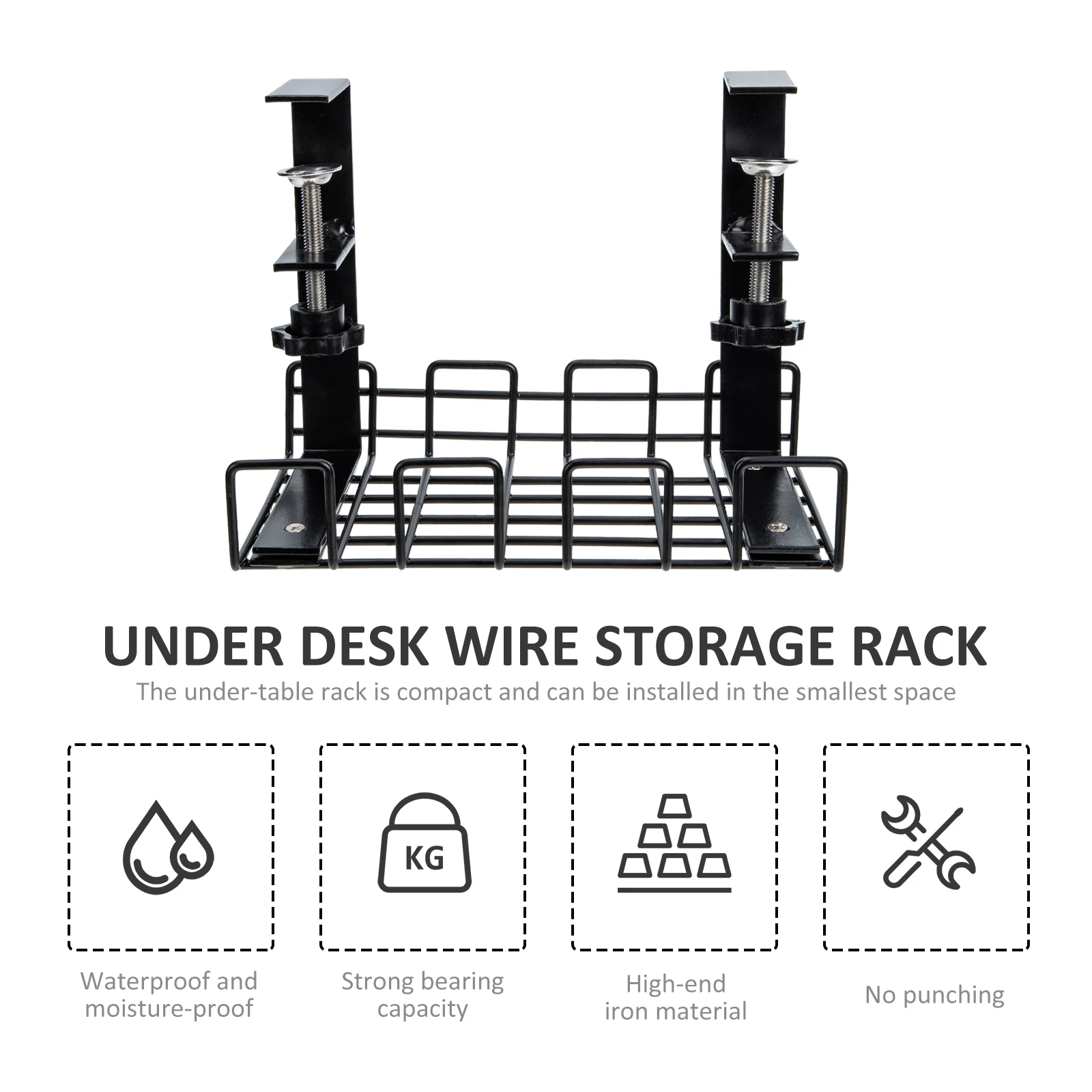 

Wire Storage Rack Under Desk Cable Organizer Strong Iron Build for Home Office Cable Management Under Desk Wire Storage Rack