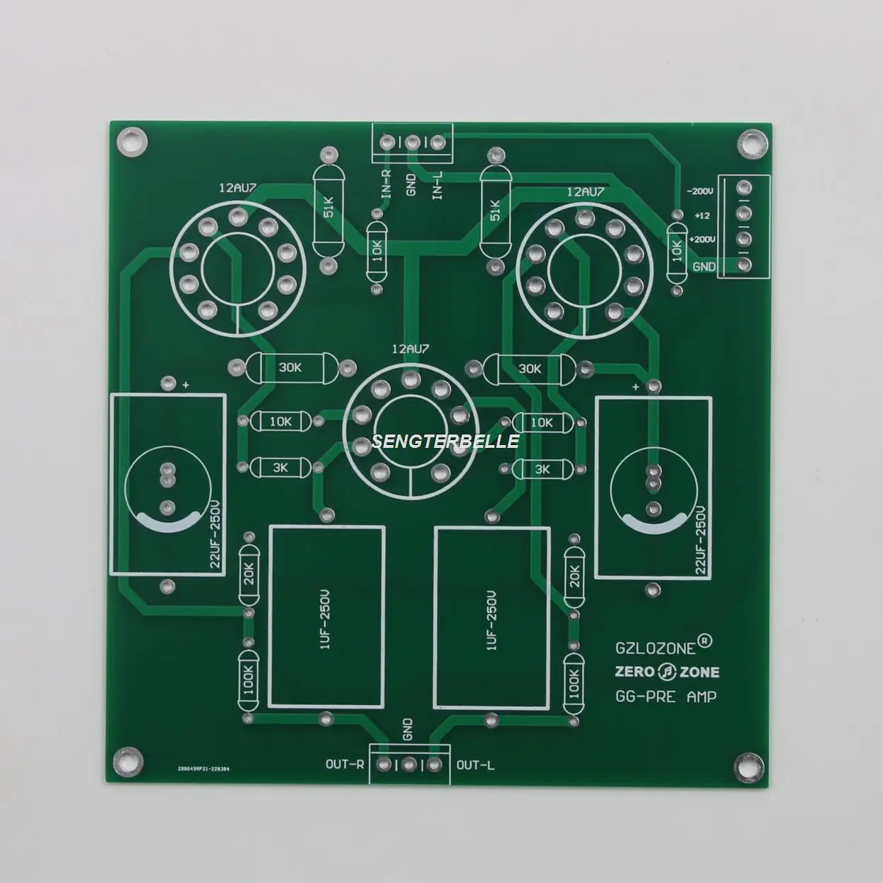 Placa/Kit/Pcb del preamplificador estéreo del buffer del tubo de HiFi 12AU7 consulte el preamplificador GG de la red de tierra